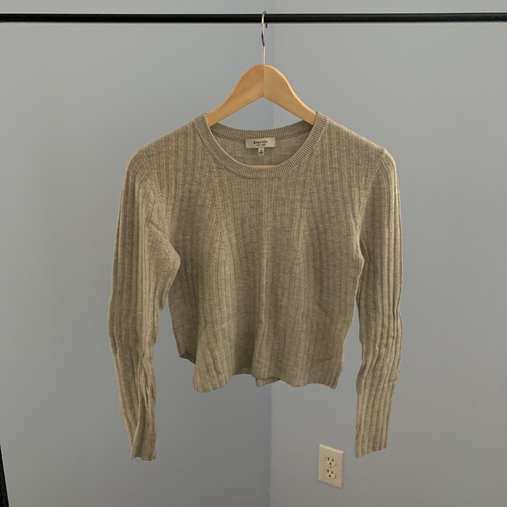 ARITZIA/BABATON - CROPPED KNIT SWEATER